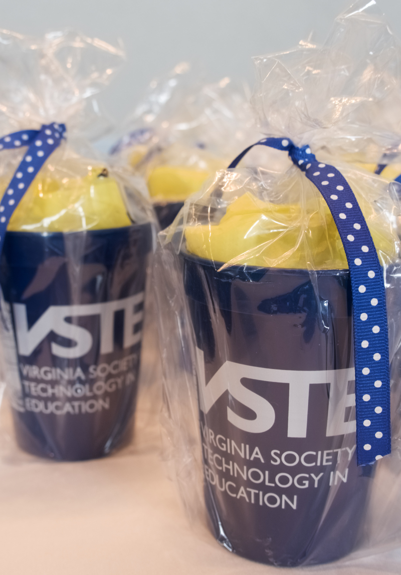 VSTE Cups wrapped in plastic wrap with goodies hidden inside. 