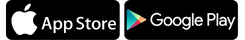 Apple and Google Play Store icons linking to Sched information