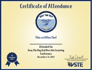 The 2022 Conference Attendee certificate worth 15 certification points. 